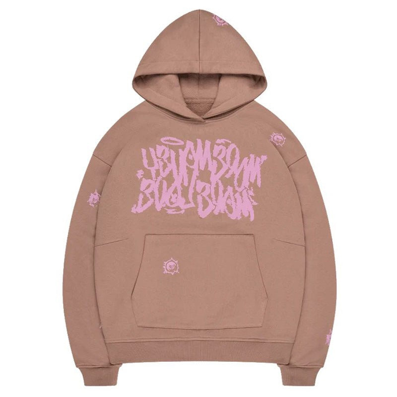 Printed Top Foreign Trade Pattern Letter Retro Street Punk Hoodie Style Sweatshirt Hip Hop