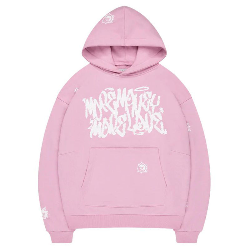 Printed Top Foreign Trade Pattern Letter Retro Street Punk Hoodie Style Sweatshirt Hip Hop