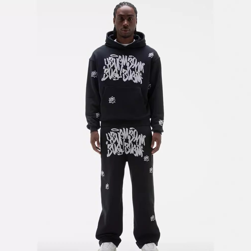 Printed Top Foreign Trade Pattern Letter Retro Street Punk Hoodie Style Sweatshirt Hip Hop