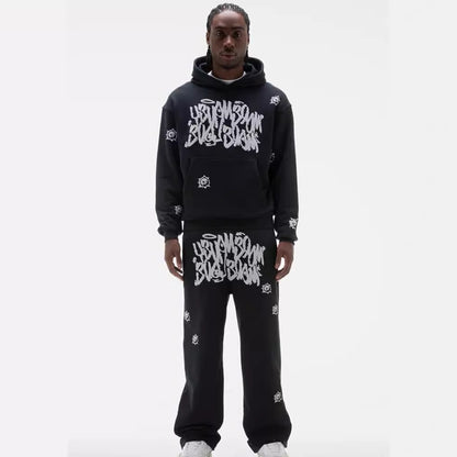 Printed Top Foreign Trade Pattern Letter Retro Street Punk Hoodie Style Sweatshirt Hip Hop